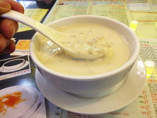 Their famous soy-skin barley sweet soup at Jade Vegetarian - Jane Heart in Kowloon