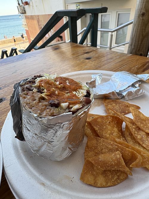 Vegan burrito (with salsa)  at Tacos Pexito in Sesimbra