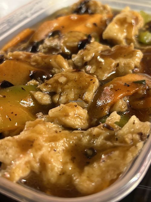 Chikn black bean sauce   at Lotus Leaf in Birtley