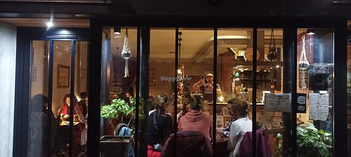 View from the street at L'Engrenage Café in Aurillac