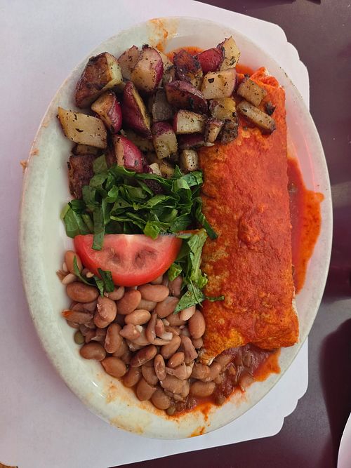 Veggie Burrito at Richard's Mexican Restaurant in Albuquerque