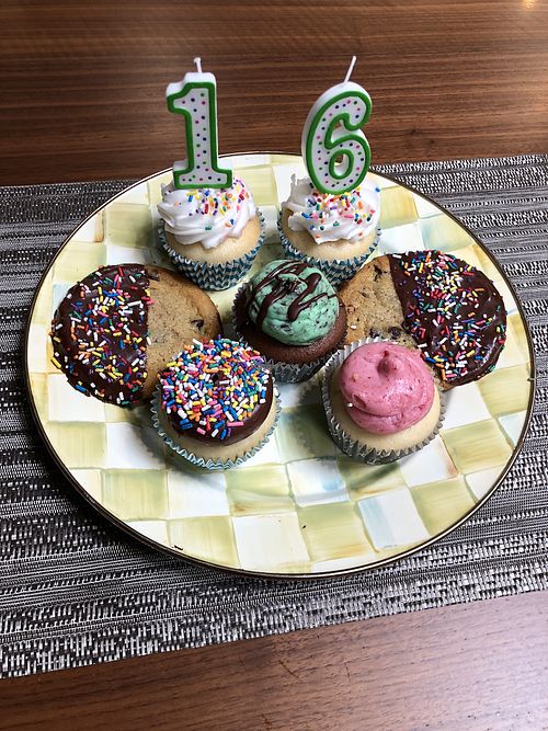 Brought home some delicious cupcakes and cookies for my birthday! at Sweet to Lick in Williston Park