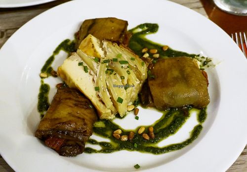 Suprise d'aubergine (seasonal plate) at Le Potager du Marais - Saint Paul in Paris