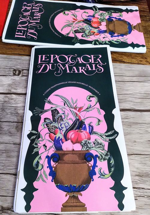 New menu design at Le Potager du Marais - Saint Paul in Paris