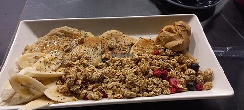 Banana protein pancakes at Coco & Nut Coffee in Sanderstead