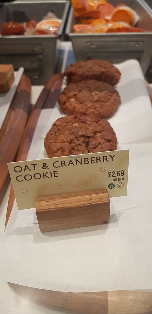 Oat and cranberry cookie at LEON - Euston Rd in London