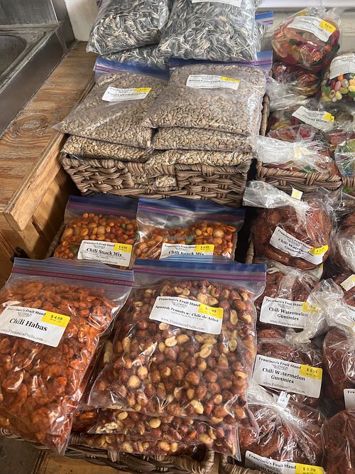 The flat beans were tasty!!  at Francisco's Fruit Stand in Fillmore