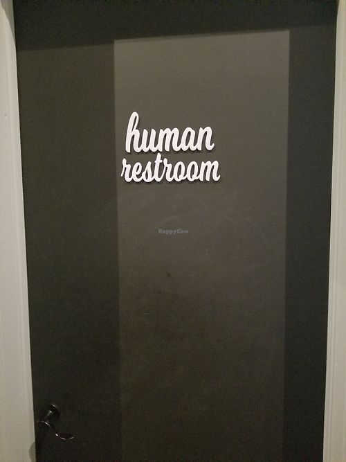 restroom door at The Loaded Bowl in Oklahoma City