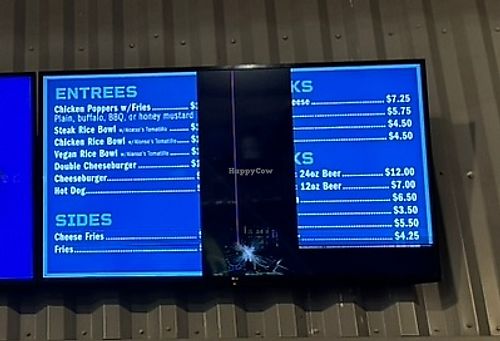 Menu includes a vegan rice bowl option    at Grand Slam Grill in Papillion