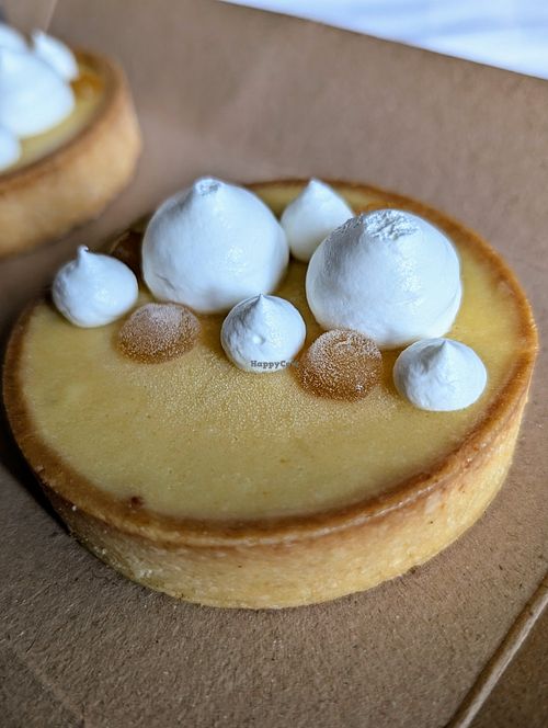 Lemon tart at Zoey's vegan by CANES in Bangkok