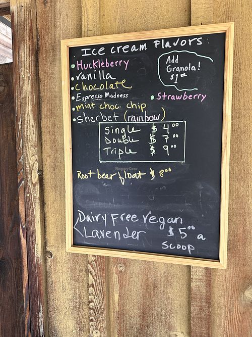 Vegan lavender ice cream $5 a scoopp  at Juniper Junction in Terrebonne