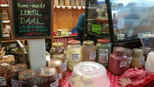 stuff at Clancy's Vegetarian Emporium in Cardiff