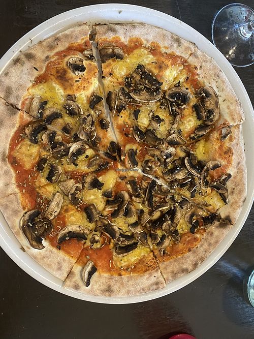 Pizza mit Champignons   at La Cancela in Fuerteventura