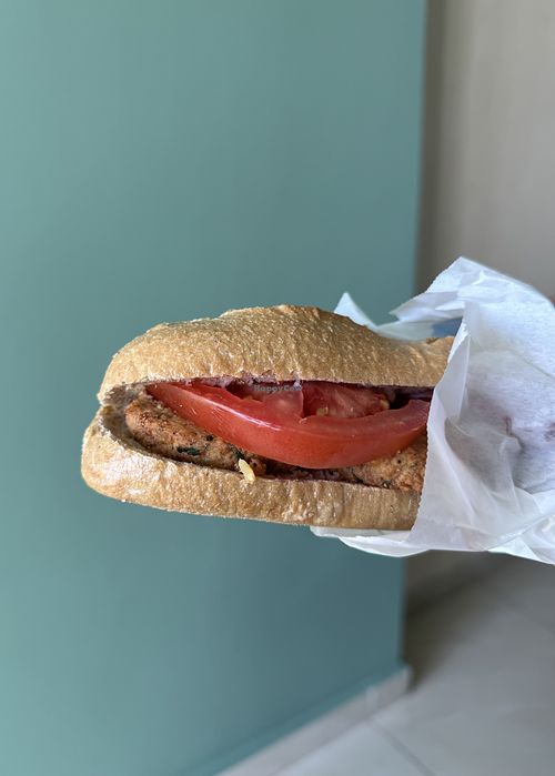 Baguette with lentil patties - Gregory‘s, Georgioupoli  at Gregory's in Crete