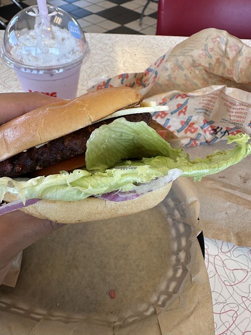 Vegan cheeseburger  at Burgerville in Kelso