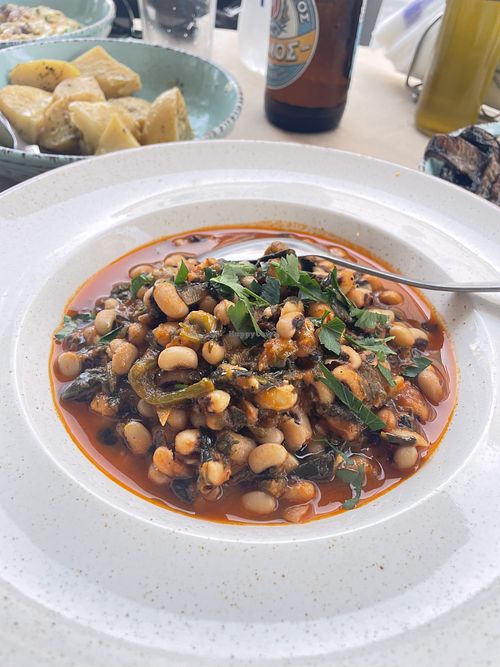 Special of the day: black eyed beans  at Katsarola in Pylos