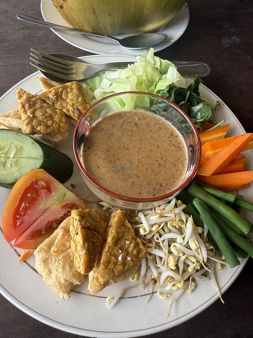 Gado gado (egg replaced by more veggies)  at Warung Beach in Penida Island