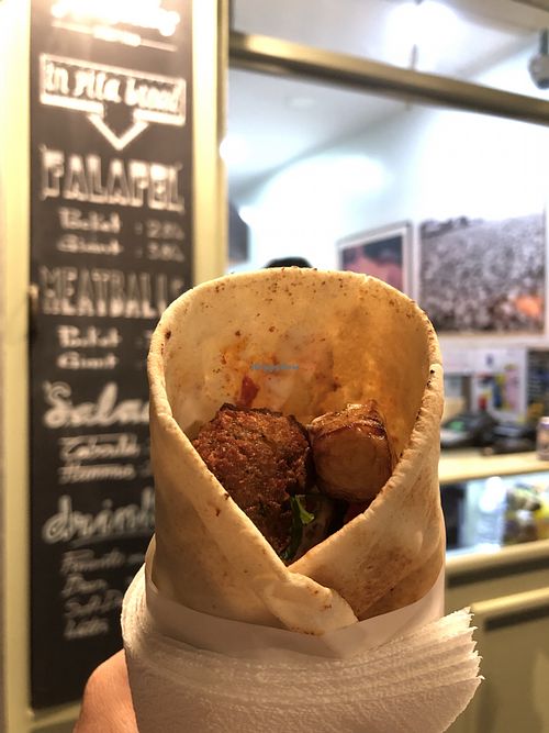 Falafel wrap giant  at Falafellas in Athens