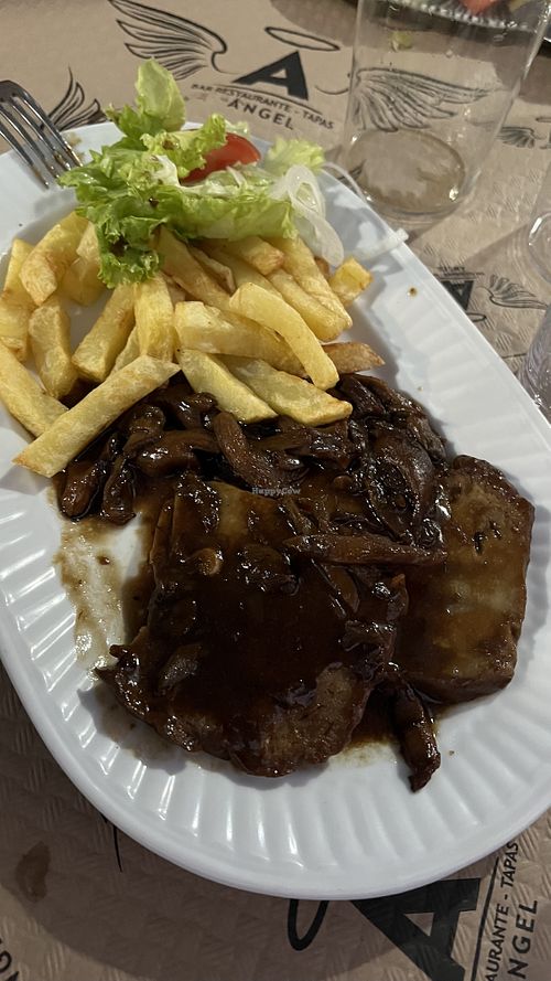 Seitan al Pedro Ximenez  at Bar Restaurante Angel in Cangas De Onis