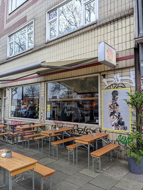 Outside at HappenPappen in Hamburg