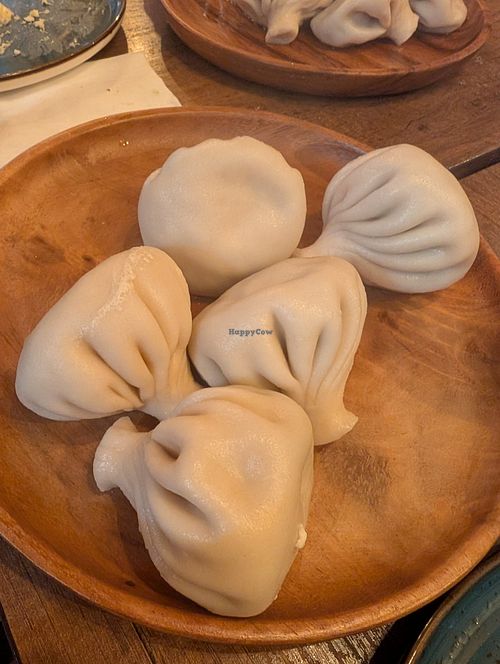 Spinach and mushroom khinkali at Tiflisi in Toronto