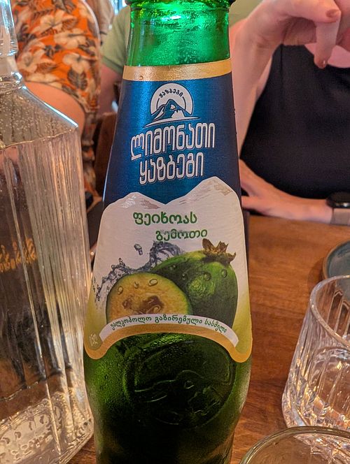 Feijoa juice (pineapple guava) at Tiflisi in Toronto