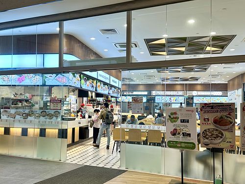 Vegetarian stall inside Koufu food court   at Swagat Indian Vegetarian - Perennial Business City in West Singapore