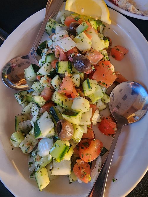 Shepherd's Salad, sooo good! at Zeytin in Irving