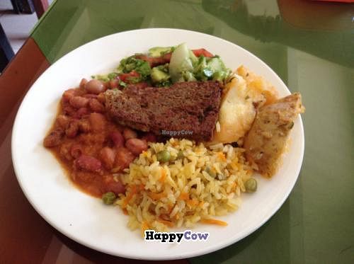 main dish at Trigo y Miel in San Gil