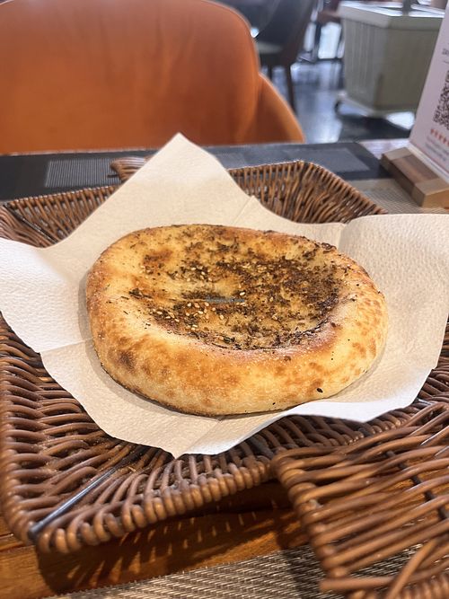 Zaatar bread   at Zaytoon  in Bukhara