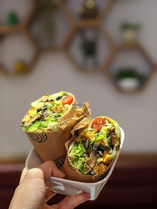 Earth bowl wrap at SaladStop - Great World City in Central Singapore