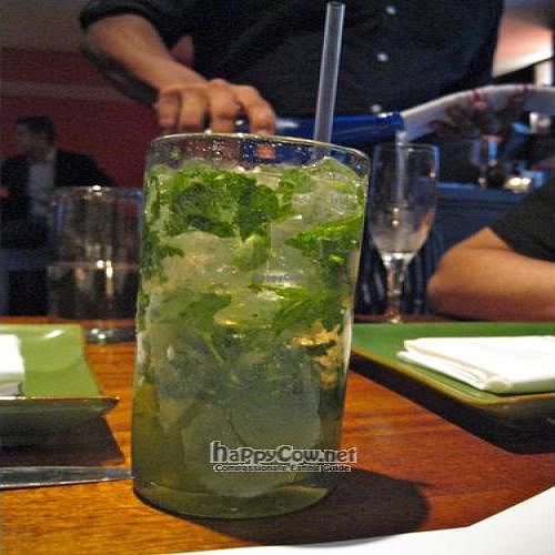 Pure Mojito with fresh mint, lime juice, sake, splash of cava. at Pure Food and Wine in New York City