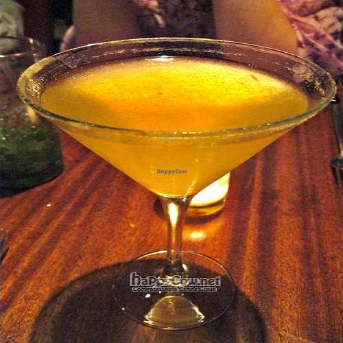 Master Cleanse Tini with lemon, maple syrup, a dash of cayenne pepper, sake. at Pure Food and Wine in New York City