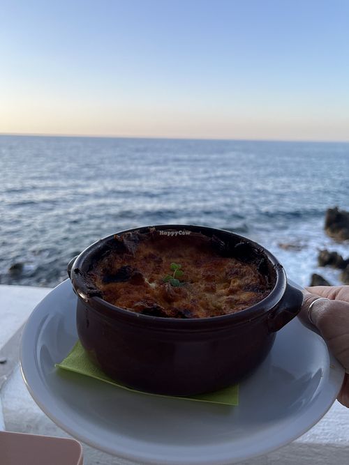 Vegan moussaka   at Koursaros Meat Bar in Crete