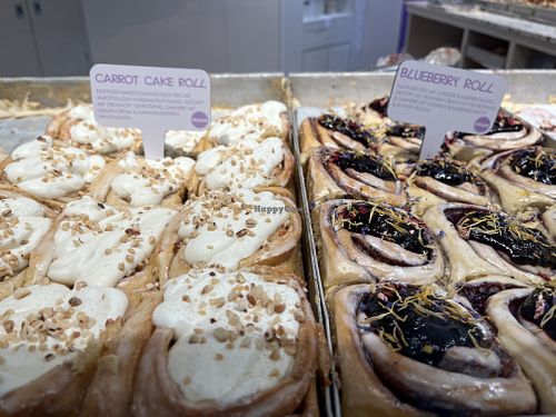 Carrot cake roll and blueberry roll  at Cinnamood - Hanauer Str in Munich