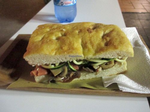 Focaccia sandwich at Malerba in Bologna