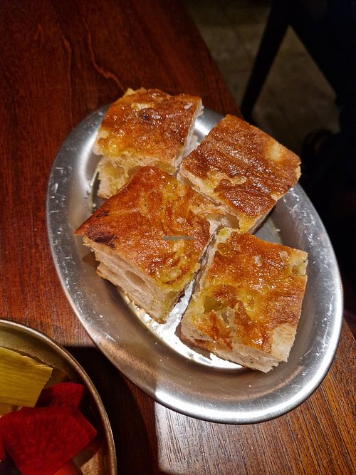 Delicious foccacia, 9/25 at Holy Carrot in West London