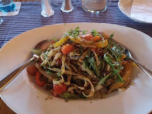 Bandnudeln mit Basilikum Pesto at Seestern in Heiligenhafen