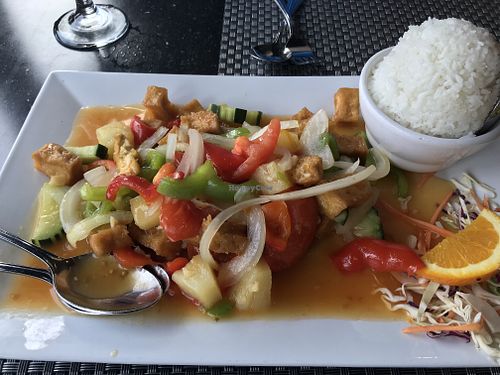 Tup Tim House Dish (sweet and sour) with tofu at Tup Tim Thai in Topeka