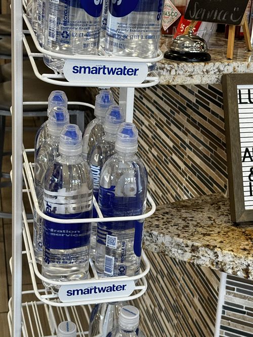 And of course, Smartwater available as well  at Pizza Bros in Visalia