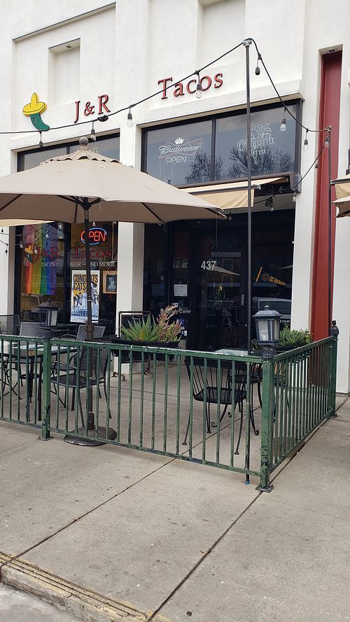 On Mainstreet at J and R Tacos in Merced