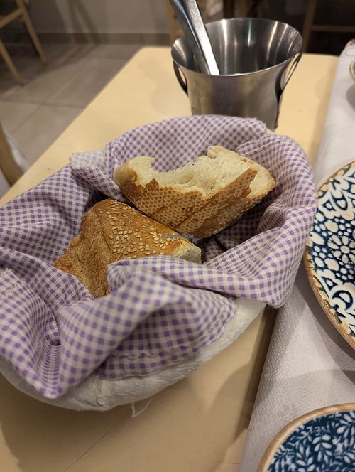 Fresh bread. at Ali Restaurant in Kos