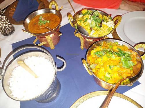 Rice, cashes beans, potato spicy at Great Gandhi in Bodo