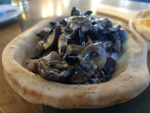 Vegan mushroom gyros at Tucan in Neos Marmaras