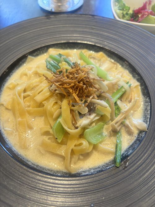 Vegan cream pasta !  at Cafe AMADEUS STORY in Osaka