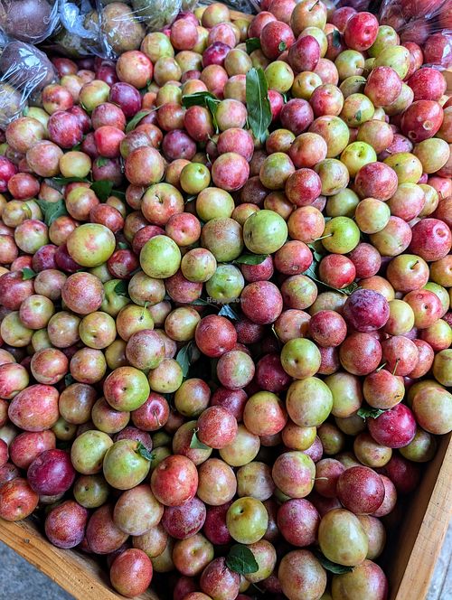Plums 100/kg at Centenary Farmers Market in Thimphu