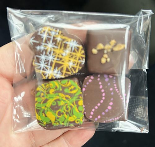 Selection of individual vegan chocs   at Isle of Mull Chocolates in Isle Of Mull