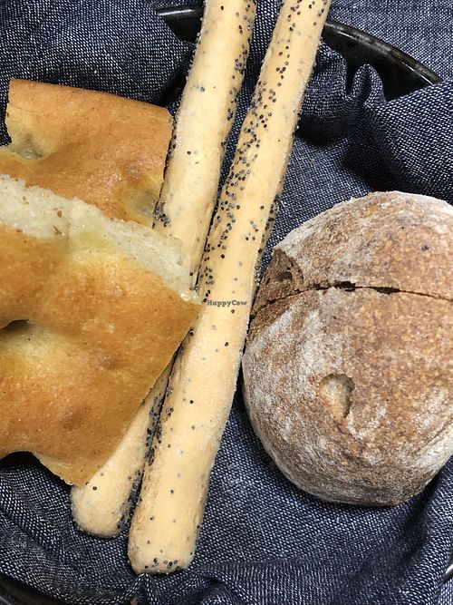 Their bread and focaccia  at Soul Kitchen - Creatività Vegetale in Turin