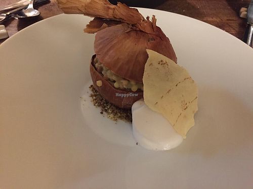 Onion filled with pasta at Soul Kitchen - Creatività Vegetale in Turin
