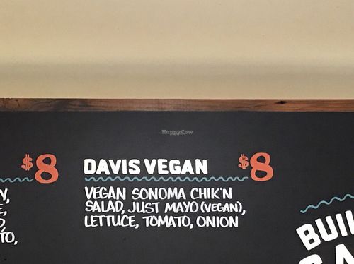 This is my all time favorite sandwich (surprise! grapes in faux chicken salad!) at Whole Foods Market in Davis